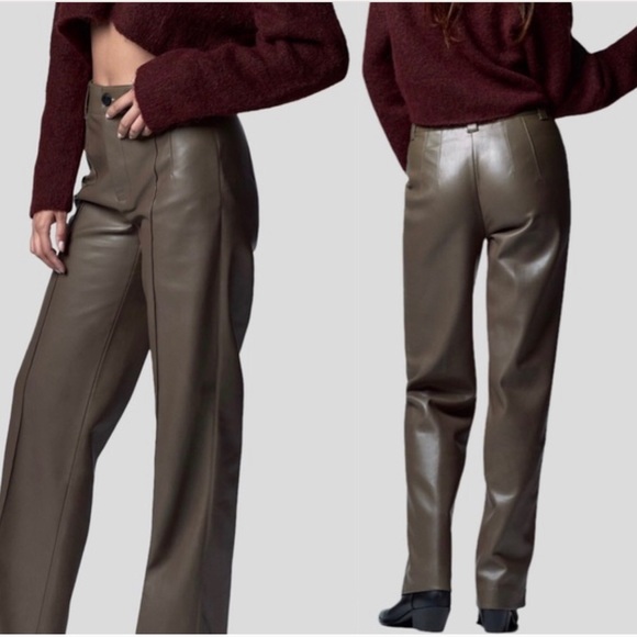 ZARA Faux Leather Pants *Blogger Favorite * - Picture 4 of 13